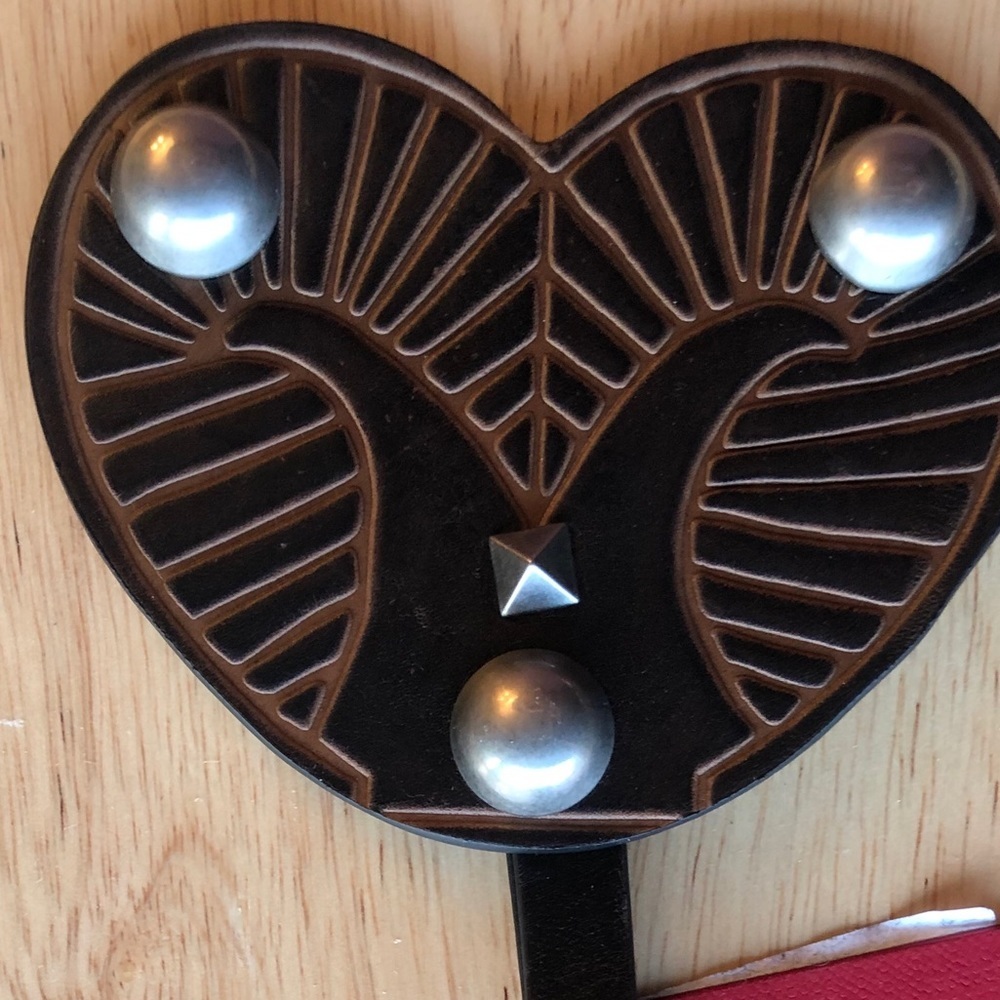 Valentino Leather Heart Bag Charm/Key Charm - Picture 5 of 8